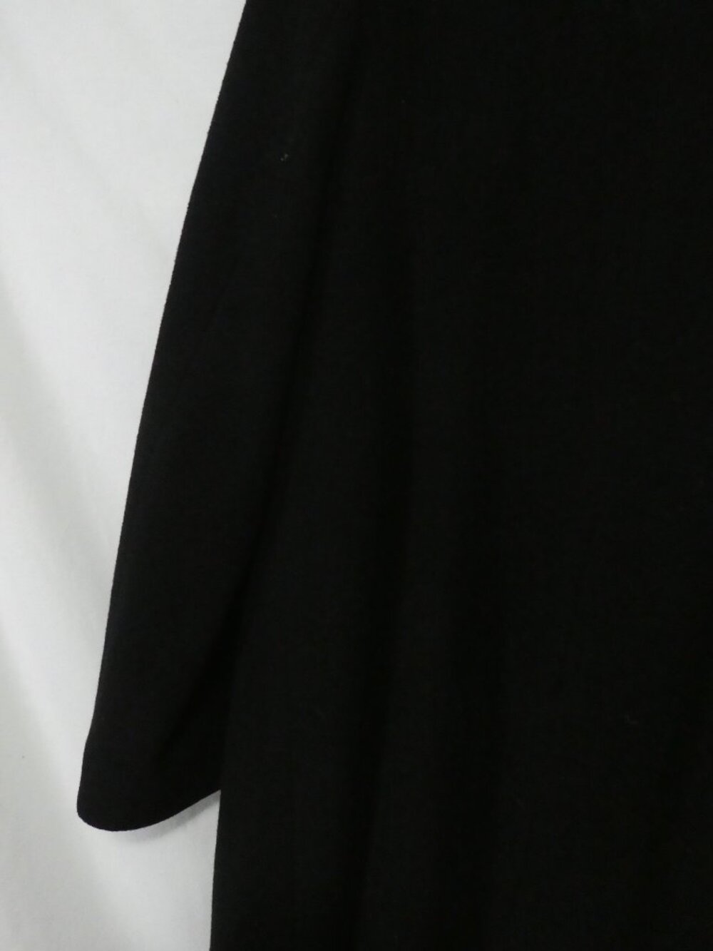 IKE BEHAR Black Wool Blend Shawl Portrait Collar Winter Overcoat Size 6 - Picture 13 of 16